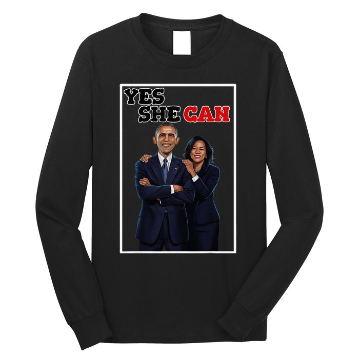 Kamala Harris Waltz And Barack Obama Forward 2024 Election Long Sleeve Shirt