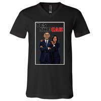 Kamala Harris Waltz And Barack Obama Forward 2024 Election V-Neck T-Shirt