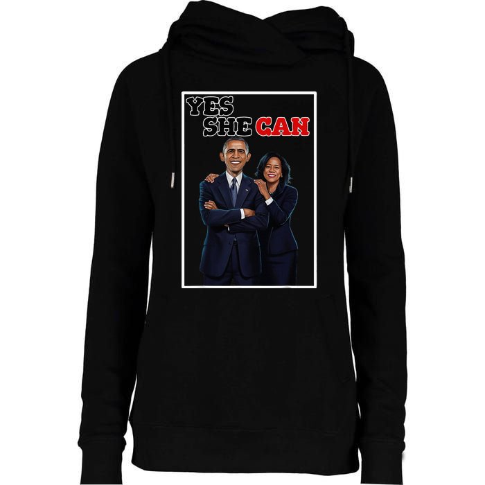 Kamala Harris Waltz And Barack Obama Forward 2024 Election Womens Funnel Neck Pullover Hood