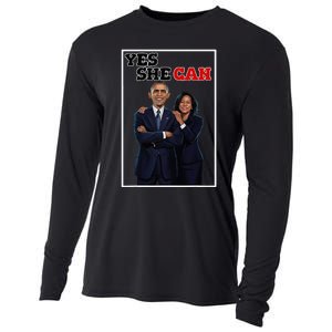 Kamala Harris Waltz And Barack Obama Forward 2024 Election Cooling Performance Long Sleeve Crew