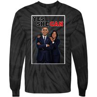 Kamala Harris Waltz And Barack Obama Forward 2024 Election Tie-Dye Long Sleeve Shirt