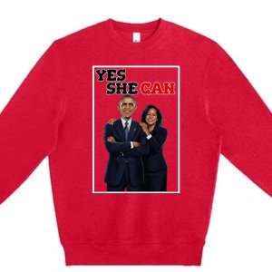 Kamala Harris Waltz And Barack Obama Forward 2024 Election Premium Crewneck Sweatshirt