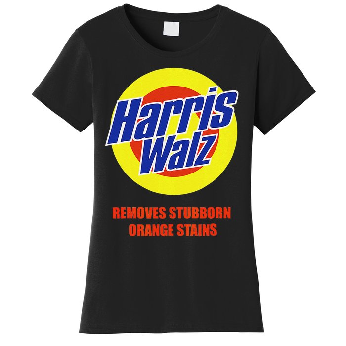 Kamala Harris Walz Removes Stubborn Orange Stains Humorous Women's T-Shirt