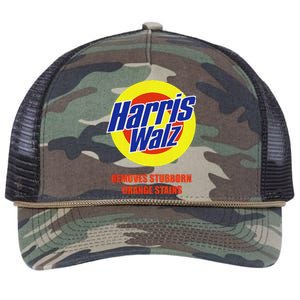 Kamala Harris Walz Removes Stubborn Orange Stains Humorous Retro Rope Trucker Hat Cap