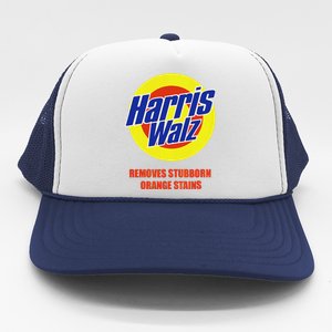 Kamala Harris Walz Removes Stubborn Orange Stains Humorous Trucker Hat