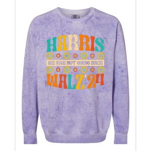 Kamala Harris Walz 2024 For President Election Campaign Boho Colorblast Crewneck Sweatshirt