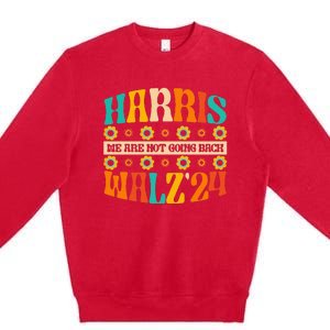 Kamala Harris Walz 2024 For President Election Campaign Boho Premium Crewneck Sweatshirt