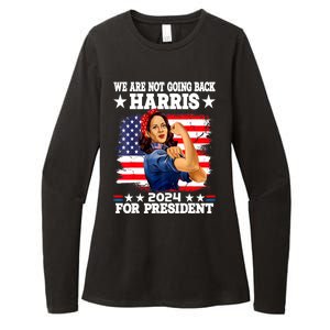 Kamala Harris Were Not Going Back Vote For 2024 President Gift Womens CVC Long Sleeve Shirt