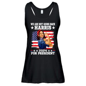 Kamala Harris Were Not Going Back Vote For 2024 President Gift Ladies Essential Flowy Tank