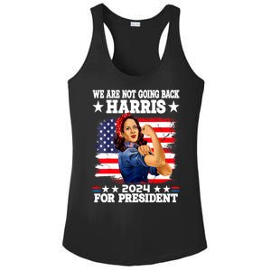 Kamala Harris Were Not Going Back Vote For 2024 President Gift Ladies PosiCharge Competitor Racerback Tank