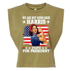 Kamala Harris Were Not Going Back Vote For 2024 President Gift Garment-Dyed Women's Muscle Tee