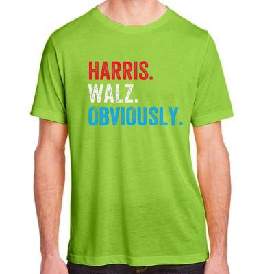 Kamala Harris Walz Obviously 2024 Election Vote Tim Waltz Adult ChromaSoft Performance T-Shirt