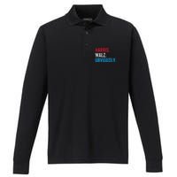 Kamala Harris Walz Obviously 2024 Election Vote Tim Waltz Performance Long Sleeve Polo