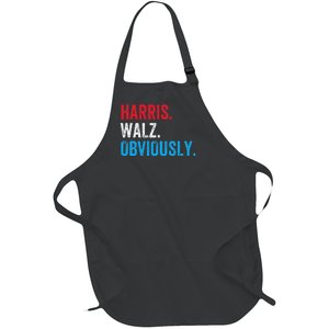 Kamala Harris Walz Obviously 2024 Election Vote Tim Waltz Full-Length Apron With Pockets