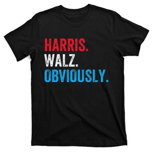 Kamala Harris Walz Obviously 2024 Election Vote Tim Waltz T-Shirt