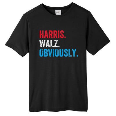 Kamala Harris Walz Obviously 2024 Election Vote Tim Waltz Tall Fusion ChromaSoft Performance T-Shirt