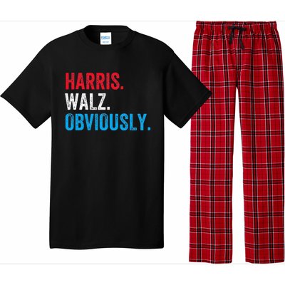 Kamala Harris Walz Obviously 2024 Election Vote Tim Waltz Pajama Set