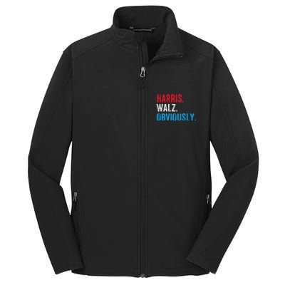 Kamala Harris Walz Obviously 2024 Election Vote Tim Waltz Core Soft Shell Jacket