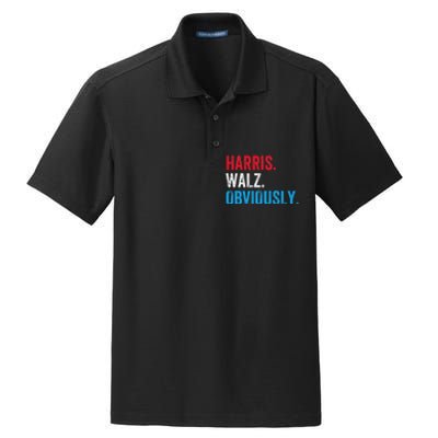 Kamala Harris Walz Obviously 2024 Election Vote Tim Waltz Dry Zone Grid Polo