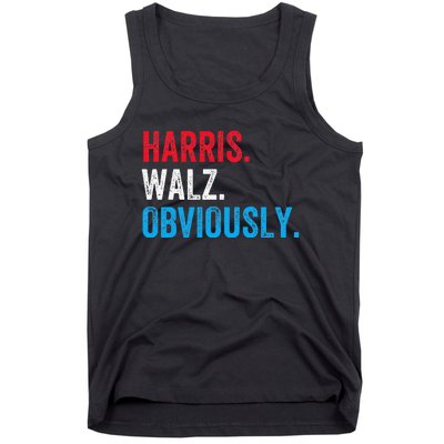 Kamala Harris Walz Obviously 2024 Election Vote Tim Waltz Tank Top