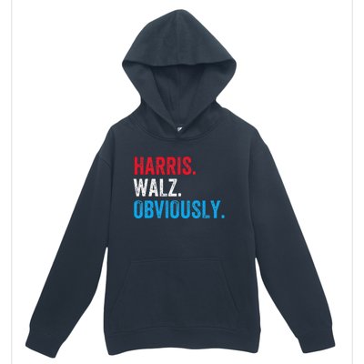 Kamala Harris Walz Obviously 2024 Election Vote Tim Waltz Urban Pullover Hoodie