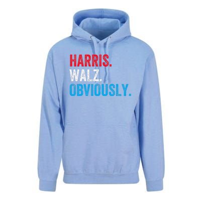 Kamala Harris Walz Obviously 2024 Election Vote Tim Waltz Unisex Surf Hoodie