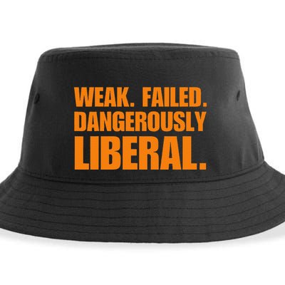 Kamala Harris Weak Failed Dangerously Liberal Sustainable Bucket Hat
