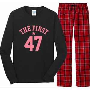 Kamala Harris Wins 47 Victory First Woman Female Long Sleeve Pajama Set