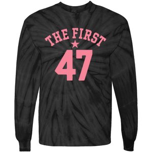 Kamala Harris Wins 47 Victory First Woman Female Tie-Dye Long Sleeve Shirt