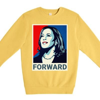 Kamala Harris Walz Waltz 2024 Moving Forward Not Going Back Premium Crewneck Sweatshirt