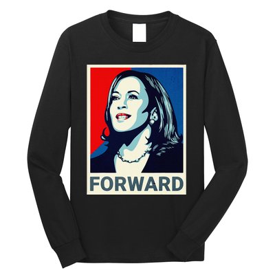 Kamala Harris Walz Waltz 2024 Moving Forward Not Going Back Long Sleeve Shirt