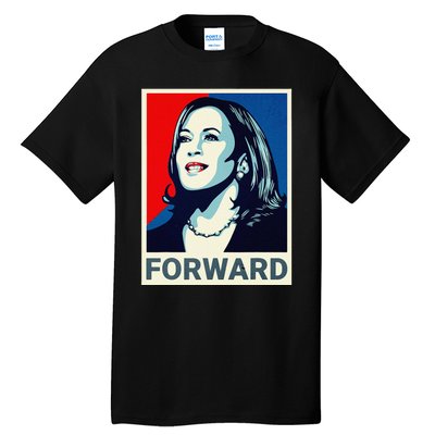 Kamala Harris Walz Waltz 2024 Moving Forward Not Going Back Tall T-Shirt