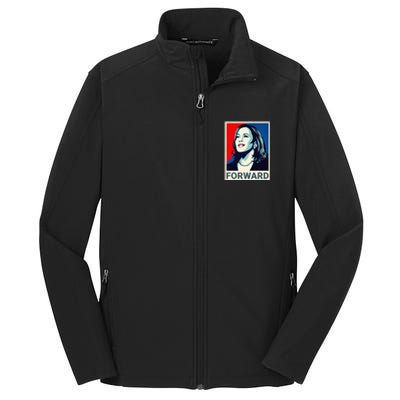 Kamala Harris Walz Waltz 2024 Moving Forward Not Going Back Core Soft Shell Jacket