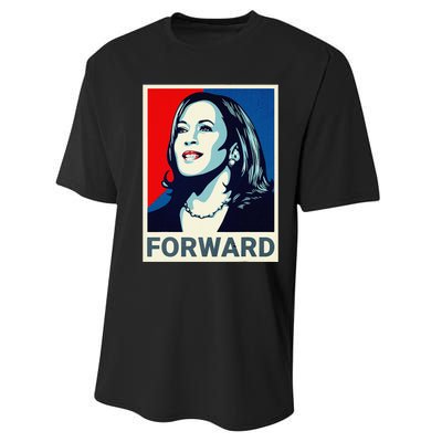 Kamala Harris Walz Waltz 2024 Moving Forward Not Going Back Performance Sprint T-Shirt