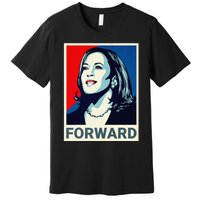 Kamala Harris Walz Waltz 2024 Moving Forward Not Going Back Premium T-Shirt