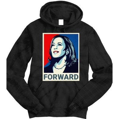 Kamala Harris Walz Waltz 2024 Moving Forward Not Going Back Tie Dye Hoodie