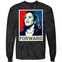 Kamala Harris Walz Waltz 2024 Moving Forward Not Going Back Tie-Dye Long Sleeve Shirt