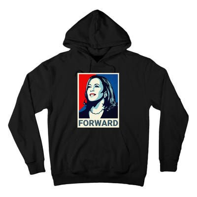 Kamala Harris Walz Waltz 2024 Moving Forward Not Going Back Tall Hoodie