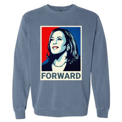 Kamala Harris Walz Waltz 2024 Moving Forward Not Going Back Garment-Dyed Sweatshirt