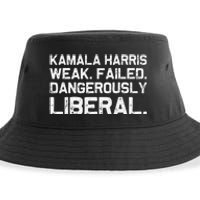 Kamala Harris Weak Failed Dangerously Liberal Sustainable Bucket Hat