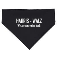 Kamala Harris Walz We Are Not Going Back USA-Made Doggie Bandana