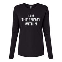 Kamala Harris Walz 2024 I Am The Enemy Within Womens Cotton Relaxed Long Sleeve T-Shirt