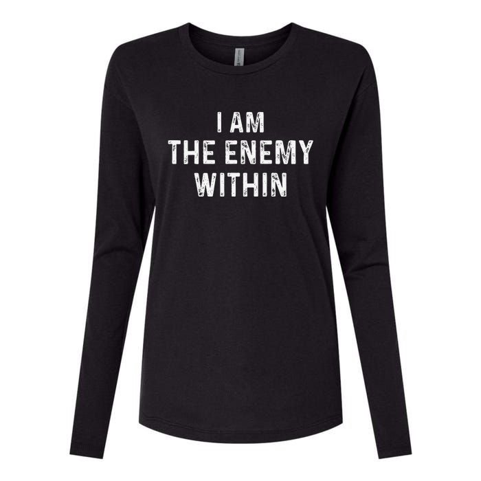 Kamala Harris Walz 2024 I Am The Enemy Within Womens Cotton Relaxed Long Sleeve T-Shirt