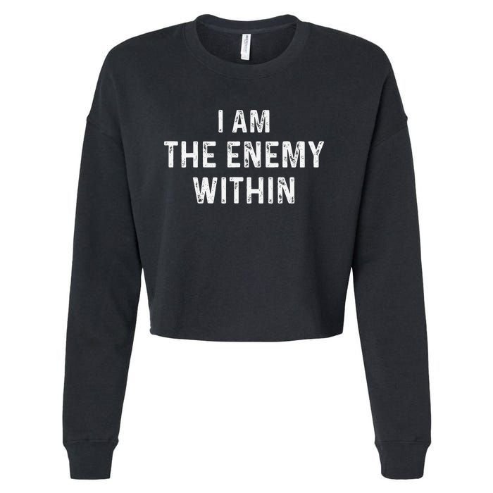 Kamala Harris Walz 2024 I Am The Enemy Within Cropped Pullover Crew