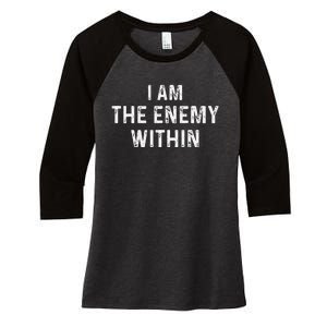 Kamala Harris Walz 2024 I Am The Enemy Within Women's Tri-Blend 3/4-Sleeve Raglan Shirt