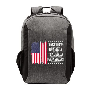 Kamala Harris Walz 2024 We Can End Dramala Traumala Vector Backpack