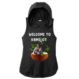 Kamala Harris Welcome To Kamelot Presidential Election 2024 Ladies PosiCharge Tri-Blend Wicking Draft Hoodie Tank