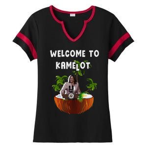 Kamala Harris Welcome To Kamelot Presidential Election 2024 Ladies Halftime Notch Neck Tee