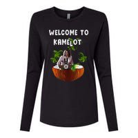 Kamala Harris Welcome To Kamelot Presidential Election 2024 Womens Cotton Relaxed Long Sleeve T-Shirt