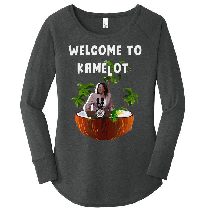 Kamala Harris Welcome To Kamelot Presidential Election 2024 Women's Perfect Tri Tunic Long Sleeve Shirt